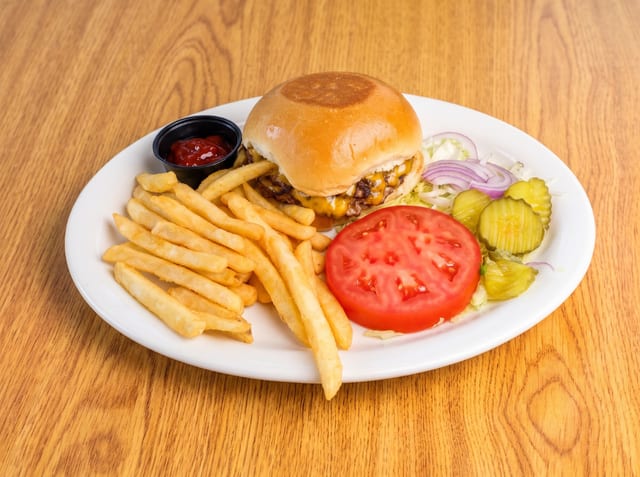 Half-Pound Angus Burger.