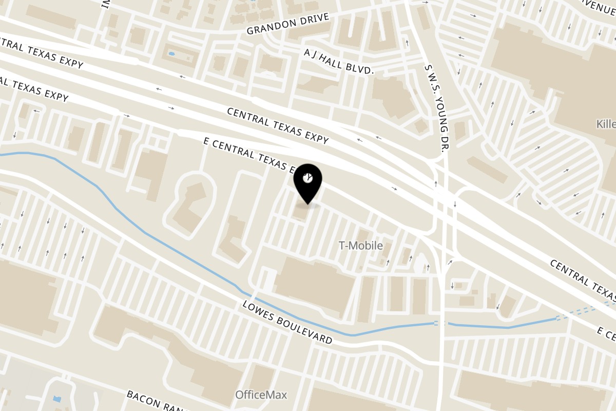 Map showing the location of MasFajitas Mexican Restaurant Killeen on 1908 E Central Texas Expy Ste B in Killeen